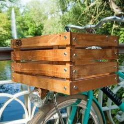 Caisse Vélo En Bois Sur Porte Bagages Avant Two-O -Garde-Boue Vélo Soldes caisse velo en bois sur porte bagages avant two o full 4