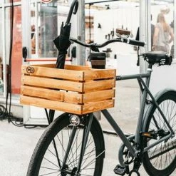 Caisse Vélo En Bois Sur Porte Bagages Avant Two-O -Garde-Boue Vélo Soldes caisse velo en bois sur porte bagages avant two o full 5