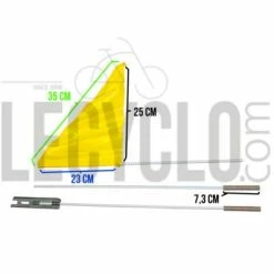 Messingschlager Drapeau De Sécurité Pour Vélo Et Remorque -Garde-Boue Vélo Soldes drapeau de securite pour velo et remorque dim jaune
