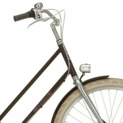 Brandless Eclairage Avant Rétro Chromé Sur Fourche De Vélo Néro -Garde-Boue Vélo Soldes eclairage avant retro chrome sur fourche de velo nero full 3