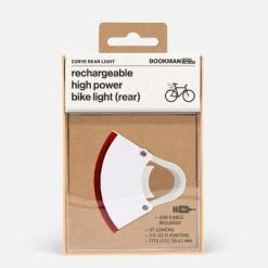Eclairage Vélo Led Rechargeable Arrière 37 Lumens Curve Bookman -Garde-Boue Vélo Soldes eclairage velo led rechargeable arriere curve bookman blanc full
