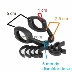 Busch-mueller Fixation Sur Cintre Pour Feu Avant Sur Fourche Busch And Muller -Garde-Boue Vélo Soldes fixation sur cintre pour feu avant sur fourche busch and muller full 6