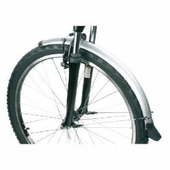 Messingschlager Paire De Garde Boue Pour Vélo 26 Pouces Avec Câble électrique - 60 Mm -Garde-Boue Vélo Soldes garde boue argent avant et arriere pour velo 26 pouces 60 mm full 3