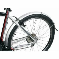 Messingschlager Paire De Garde Boue Pour Vélo 26 Pouces Avec Câble électrique - 60 Mm -Garde-Boue Vélo Soldes garde boue argent avant et arriere pour velo 26 pouces 60 mm full 4