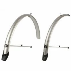 Garde Boues Argent Pour Vélo 28 Pouces 46 Mm Towny Polisport