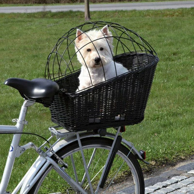 Panier Arrière En Osier Pour Chien Sur Porte Bagage Vélo -Trixie 4 Panier Arrière En Osier Pour Chien Sur Porte Bagage Vélo -Trixie – Image 2