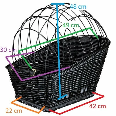 Panier Arrière En Osier Pour Chien Sur Porte Bagage Vélo -Trixie 6 Panier Arrière En Osier Pour Chien Sur Porte Bagage Vélo -Trixie – Image 4