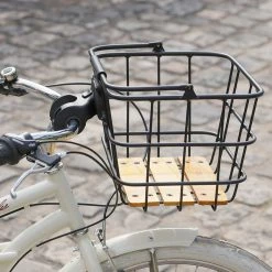 Panier Avant Pour Vélo Avec Socle En Bois Z Front Zefal -Garde-Boue Vélo Soldes panier velo avant bois zefal 6