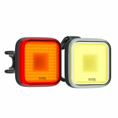 Set Feux Vélo Avant Et Arrière LED Blinder Square Knog 3 Set Feux Vélo Avant Et Arrière LED Blinder Square Knog